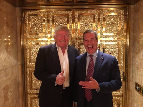 Nigel Farage e Donald Trump - da Twitter © Ansa