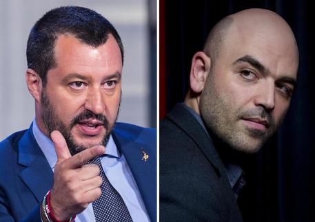 Una combo di Salvini e Saviano © ANSA