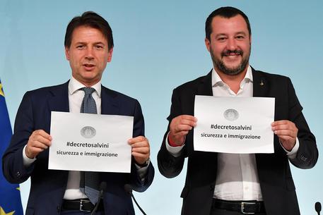 Il presidente del Consiglio, Giuseppe Conte, e il vicepremier e ministro dell'Interno, Matteo Salvini © ANSA