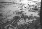 Una veduta aerea dell'alluvione di Firenze del '66 - ARCHIVIO ANSA © ANSA