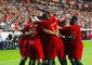 L'esultanza dei portoghesi dopo il gol © ANSA