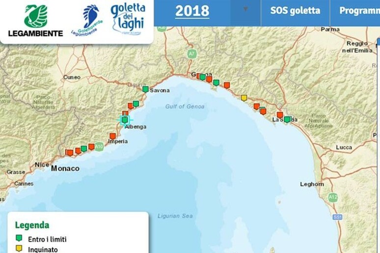 I risultati delle analisi del mare di Goletta Verde - RIPRODUZIONE RISERVATA