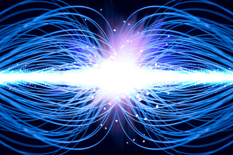Rappresentazione artistica di particelle di luce (fonte: :Ramberg, iStock)